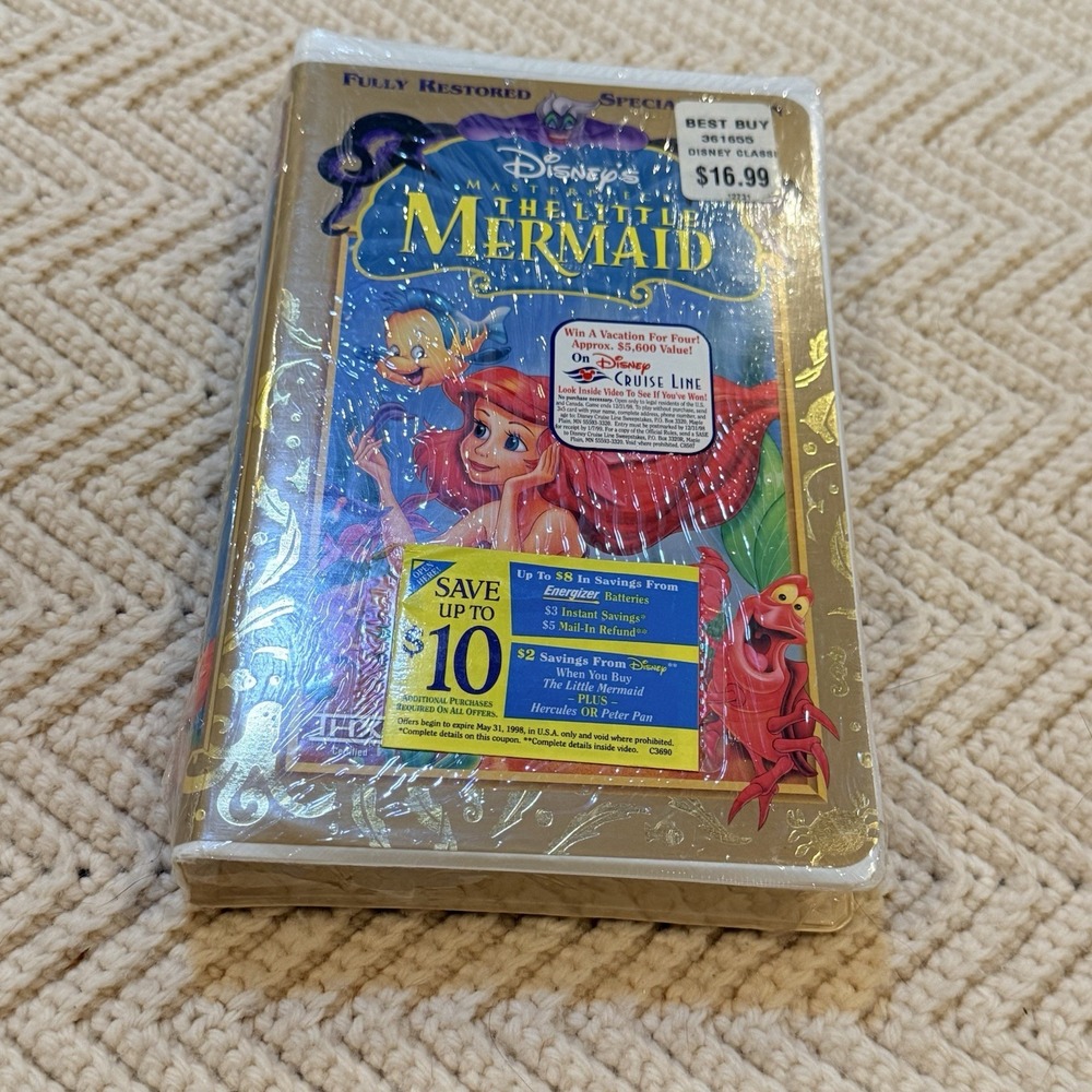 Walt Disney The Little Mermaid VHS Masterpiece Collection Special Edition Sealed